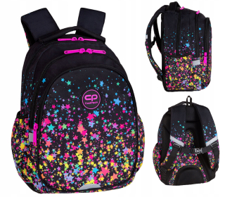CoolPack viackomorový školský batoh, čierny, viacfarebný, 21 rokov